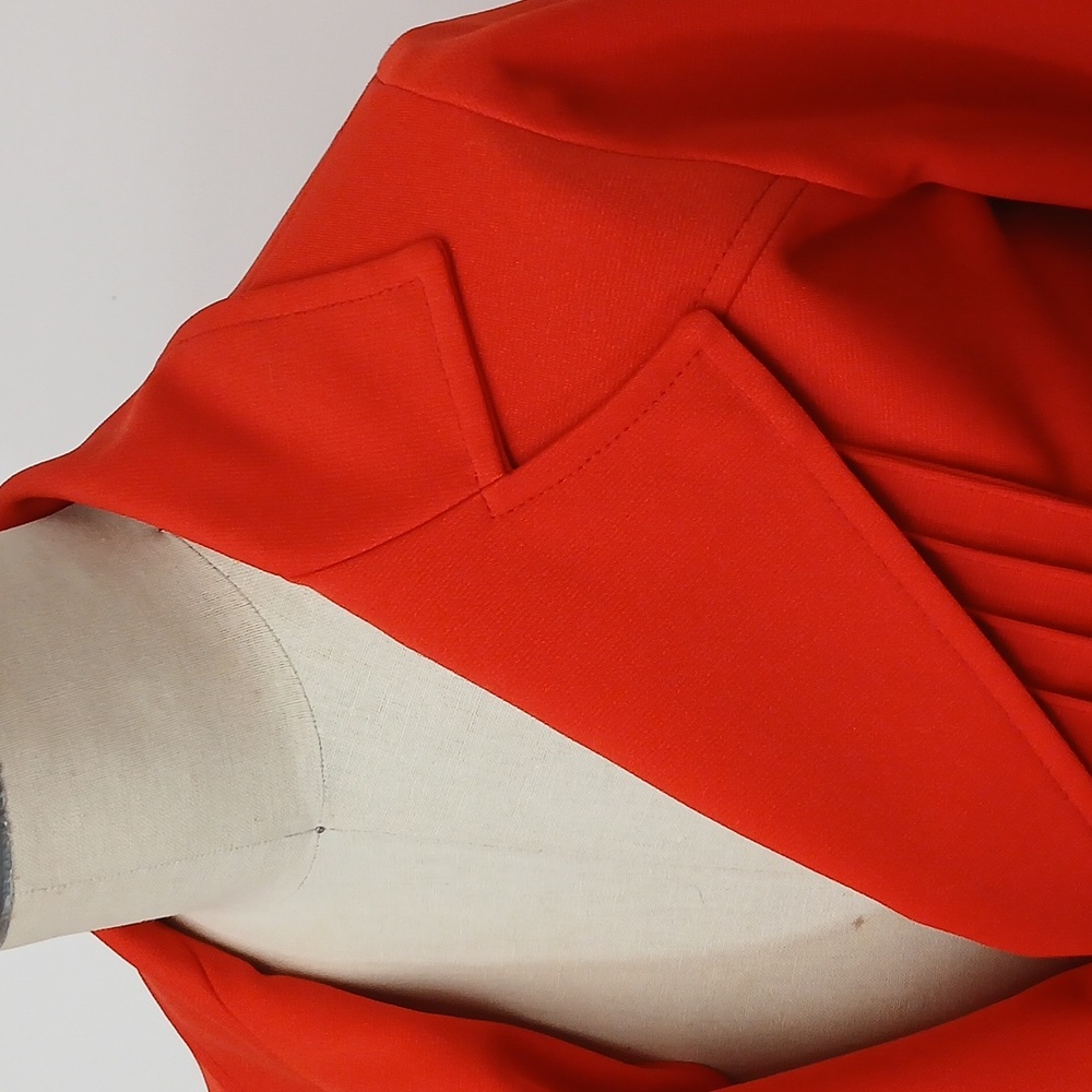 Vintage Red Polyester Blazer / Handmade / MINT - Picture 6 of 7